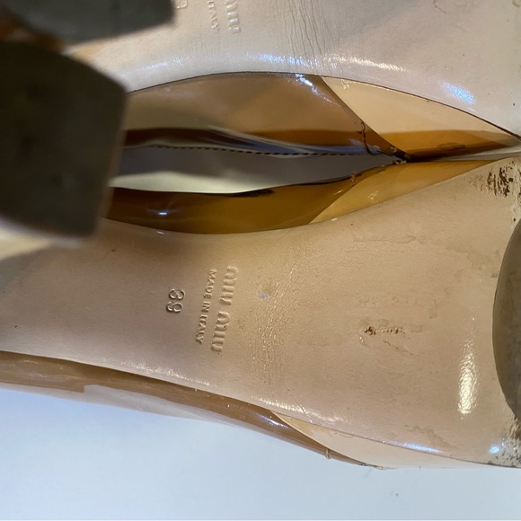 Miu Miu shoes size 39, peep toe platform in need of dye job, structurally fine - Picture 5 of 7